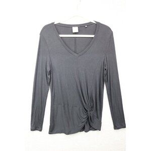 Cabi Long Sleeve Ruched Tunic-Small-Goth-Very Soft